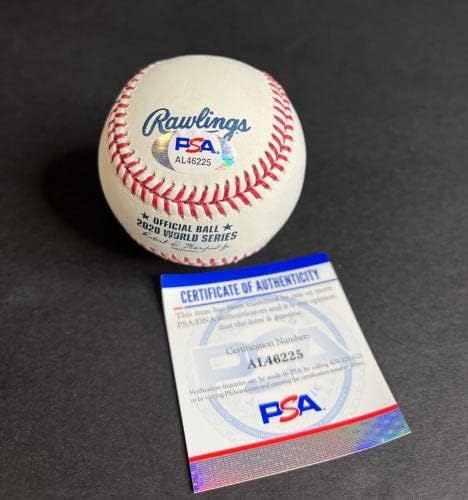 Джок Педерсон - Топка с автограф от Серията WS 2020 Joctober PSA AL46225 - Бейзболни топки с автографи