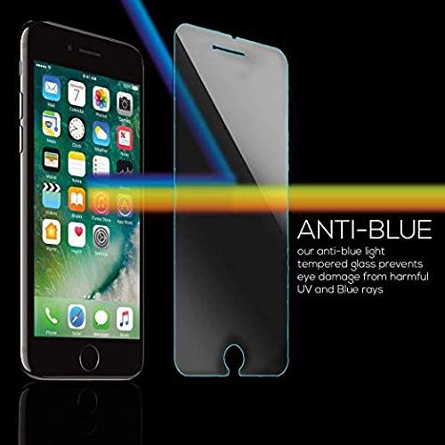 Защитно фолио от закалено стъкло за iPhone Plus 6s 6 Плюс 7 Plus 8 Plus, Kione Против Light Blue Screen Protector [Защита на
