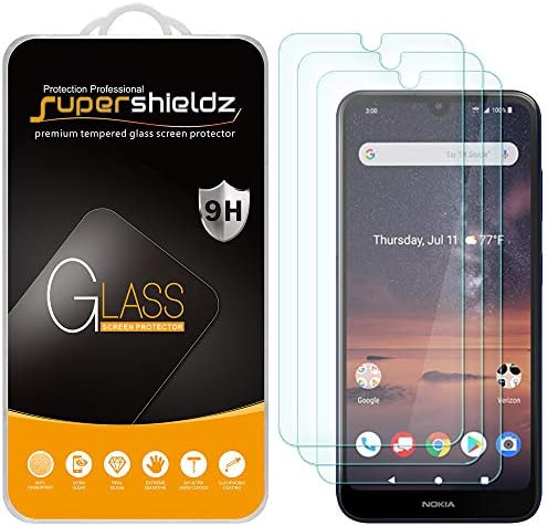 (3 опаковки) Supershieldz е Предназначен за Nokia 3V (3) Защитно фолио за екран от закалено стъкло, не се драска, без мехурчета