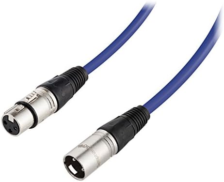 Aurum Cables XLR Микрофон, кабел | 10 метра | Син | 3-Пинов XLR за 3-контактна контакти - Посеребренный Меден проводник