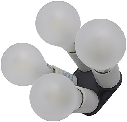 ETOPLIGHTING Порцеланов Сплитер за четырехголовочных лампи E26/E27 Edison Base 4-в-1 Адаптер за сплитер лампи, Максимална