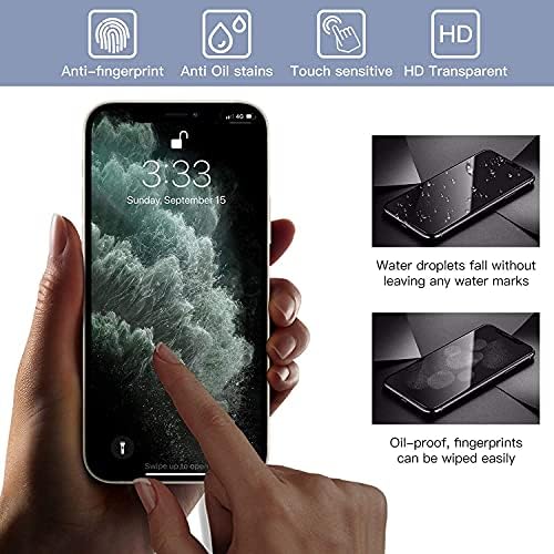 [2] Защитно фолио за екрана на iPhone на 12 Pro + 2 опаковки защитно фолио за обектива на камерата (6,1 инча) аксесоари за корпуса 5g