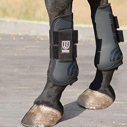 Обувки Harrison Howard за езда с сухожилиями, Отворени отпред /с ключалка за защита на коне, Обувки за скокове, каране по