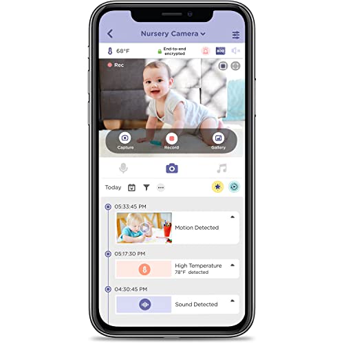 Свързан Хабблом Детски Pal Cloud Twin Smart Connected, има бебе монитор с поддръжка на Wi-Fi и 5-инчов цветен екран с висока разделителна способност