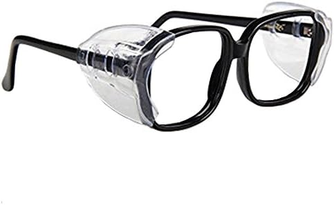 Странични щитове за защитни очила Auony, 2 Двойки Режийни Прозрачни странични визии за защитни очила - Идеални за очила за