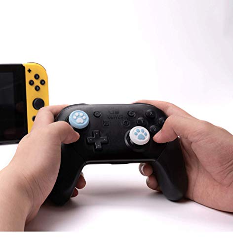 GeekShare Котешка Лапа Контролер Playstation 4 с бутоните за палеца, комплект накладки за палците, който е Съвместим с контролера Switch Pro