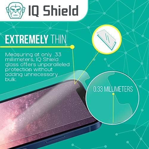 Защитно фолио IQShield Glass Съвместим с Apple iPhone 12 Pro Max (6,7 инча) (комплект от 3 теми) от прозрачно закалено балистични стъкло
