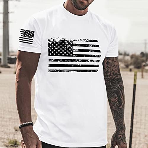 Патриотични Ризи за Мъже, Мъжки Ризи С Патриотичен Флага на Америка, Мъжки Патриотическая Тениска С Къс Ръкав на 4 юли, Тениски, Тениски