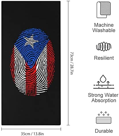 Кърпи за ръце от Микрофибър с Пальцевым Флага Пуерто-Рико, Супер Впитывающее Кърпа, Бързосъхнеща Гъба