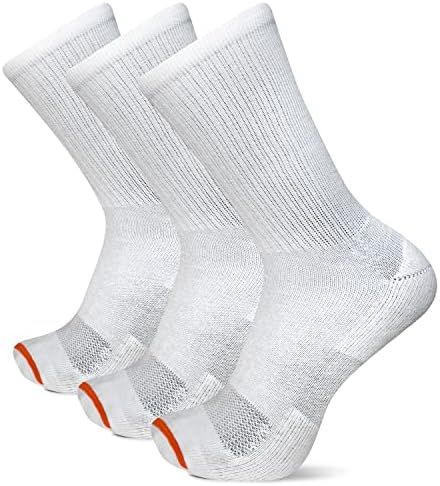 Merrell Унисекс - меки Памучни чорапи за екипажа и за възрастни, мъже и жени, Унисекс, 3 чифта в опаковка - Зона с дишаща мрежа