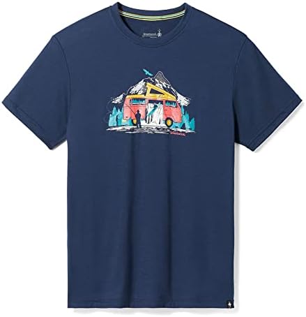 Тениска Smartwool River Van с графичен дизайн и къс ръкав - Мъжки