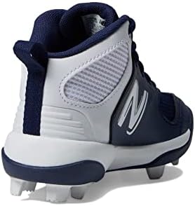 Бейзболна обувки New Balance Boy ' s 3000 V6 с гумена формовкой, Тъмно синьо / Бяло, за 3 малки деца