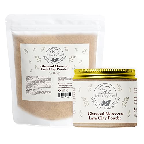 Натурален прах марокански лавовой глина Elephant Ghassoul Чист и натурален (банка 200 г и пакетче на 1 килограм)