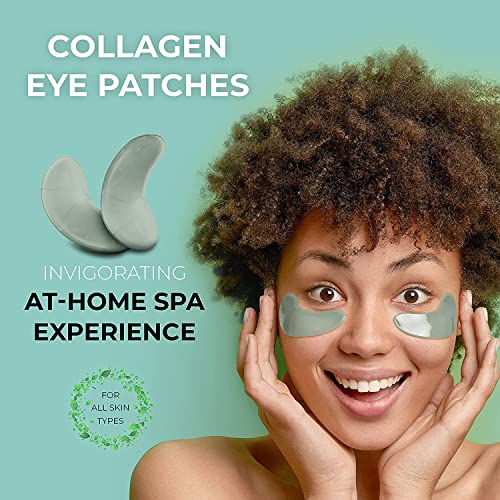 Лепенки за очи Olrom Collagen Eye Recovery Patches - 4 комплекта Овлажнители петна под очите с алое и хиалуронова киселина, кокосово