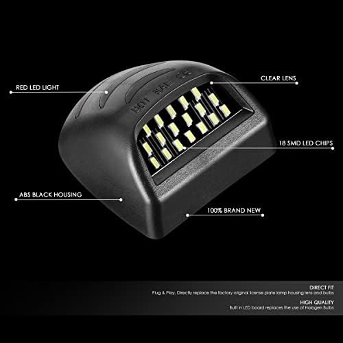 NUVISION LIGHTING LPL-ZTL-9074 Чифт led лампи регистрационен номер, съвместими с 01-13 Silverado/Sierra 1500 07-14 Silverado/Sierra 2500