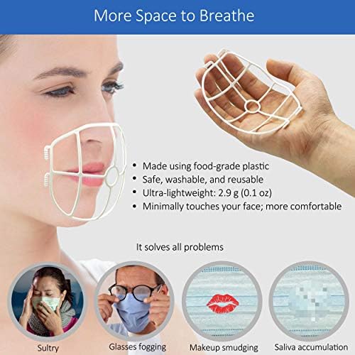 3D скоба за маски за лице, подобрен дизайн куката, вътрешна поддържаща рамка, повече място за по-удобно дишането, изработен