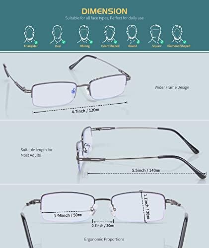 Очила за четене GOGELAS, блокиране на синя светлина, които предпазват от пренапрежение на очите, Компютърни Очила за четене, за