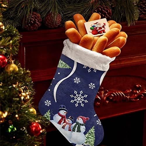 WXBDD Коледен Снежен човек, Сини Коледни Чорапи, Коледни Украси за дома, Висящи украшения на коледно Дърво, подаръци пакети (Цвят: 1бр,