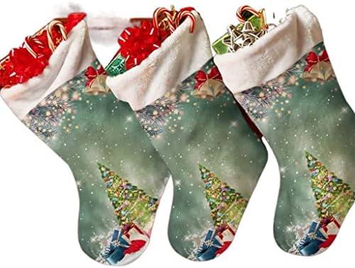 WXBDD Подарък-Коледна елха, камбанка Селски Снежни Коледни Чорапи, Коледни Украси за Дома Елха Висящи декориране на Подаръчни