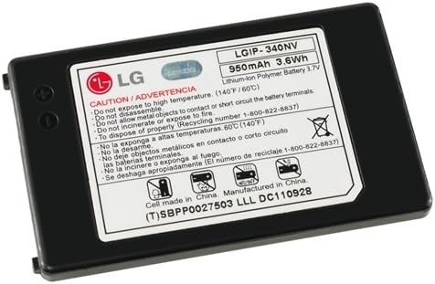 Оригинална батерия LG LGIP340NV капацитет 950 mah за LG Cosmos VN250 и Octane VN530 - Не е включена в търговията на дребно опаковки
