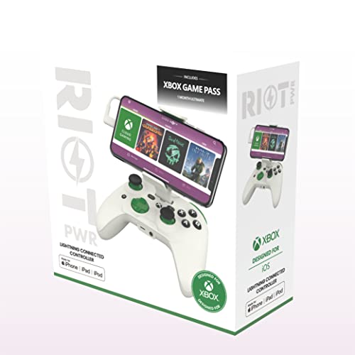 Гейм контролер RiotPWR Mobile Cloud за iOS (Xbox Edition) – Игри за мобилни конзоли на вашия iPhone) - Играйте COD Mobile, Apple Аркадни