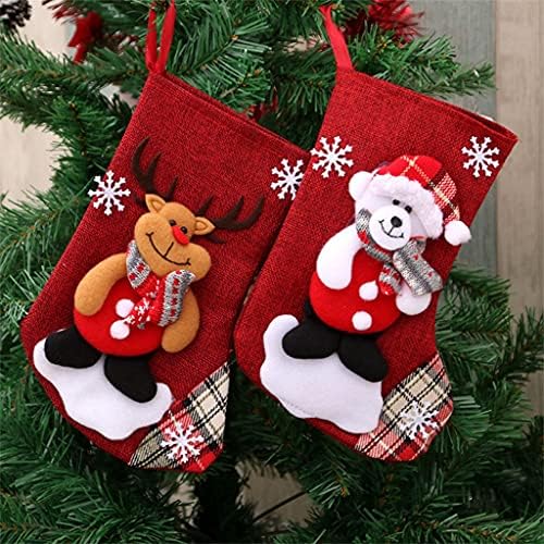 ШИПТ Коледно Дърво, Окачени Чорапи Фестивал Чанти за Бонбони Прекрасен Отглеждане Подарък Пакет за Деца Коледно Дърво Вечерни