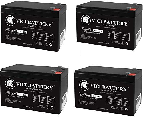VICI Battery 12V 9Ah SLA Смяна на батерията за BB SH1228W - 4 Опаковки Идентичност на продукта