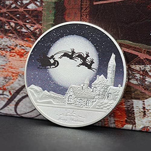 Весела Коледа, Дядо коледа, Щастлива Нова Година, сребърно покритие Възпоменателна Монета на Повикване, Монети за Колекционери