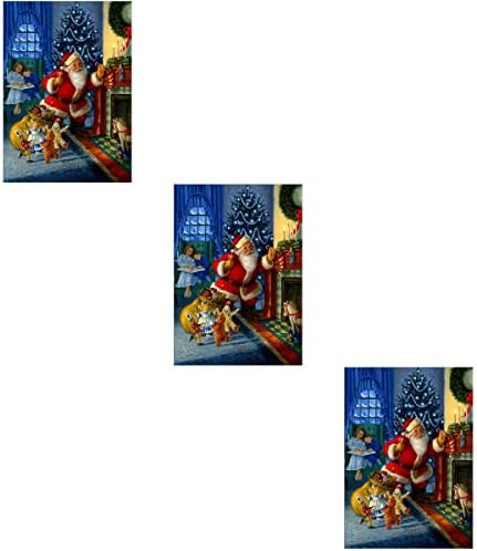 3шт Дядо Коледа Мъниста Живопис Кристали, Планински Кристал, Перли, Живопис САМ Набор от Кръстат Бод за Домашен интериор на Стените