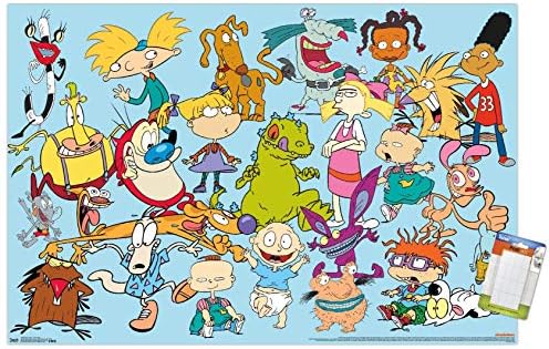 Стенен Плакат с героите Trends International Nickelodeon, 14,725 x 22,375 Премиум-плакат и комплект за закрепване