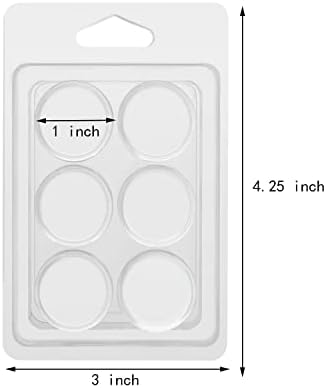 Форма за топене на восък в опаковка по 15 парчета, Празни Пластмасови Съдове За топене на восък с 6 Кухини, Кръгли