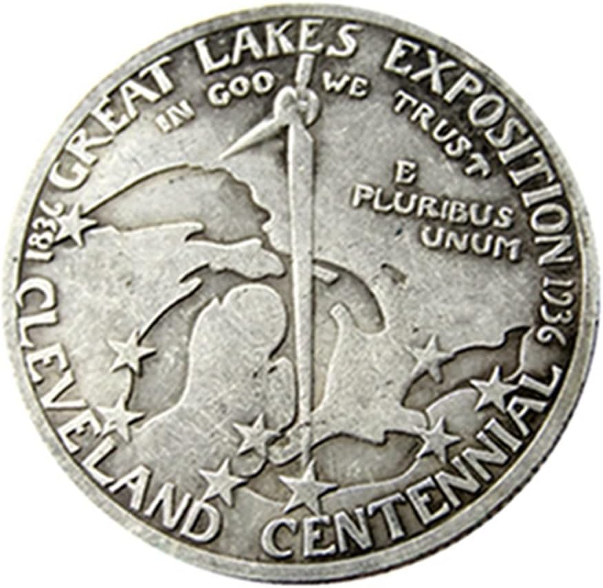 Възпоменателна Монета в Полдоллара САЩ 1936 г., Чуждестранна Копие, сребърно покритие Монета