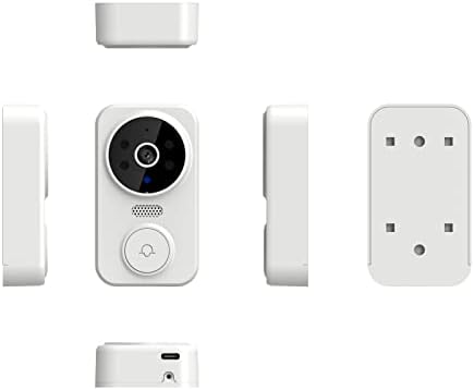 Splenssy Безжична Интелигентна Камера за Видеодомофон с wi-fi перезвоном, Домофон HD Нощно Виждане WiFi Безжична Камера за Сигурност