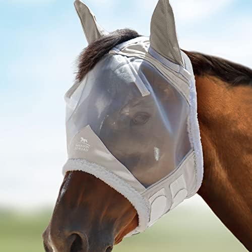 Маска Harrison Howard CareMaster Horse Fly С UV защита от фина мрежа с добавянето на козина, Мека на допир на кожата Champion