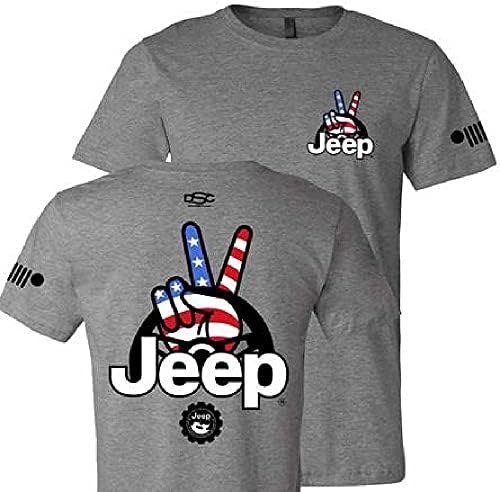 Мъжки t-shirt Jeep Wave | Памучни тениски Премиум-клас Хедър Grey