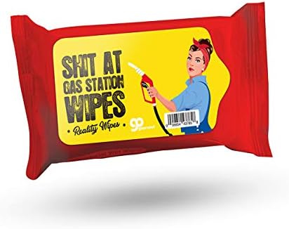 Салфетки Gears Shit Out at Gas Station - Ретро дизайн на обслужващия персонал на бензиностанцията - Нови салфетки за мъже - Размер за пътуване
