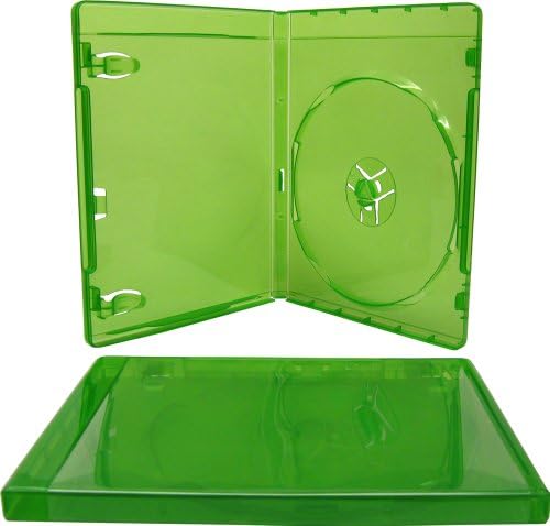 (5) Сменяеми калъфи за видео игри 12 мм - Прозрачни Зелени - Съвместим с Xbox One - VGBR12XONE