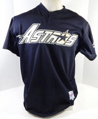 1994-96 Хюстън Астрос Хит Роуз 14 Използван в играта тъмно синя риза BP 46 21 - Използваните в играта тениски MLB