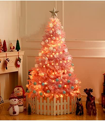 1.2 m /1.5 м/1,8 м Набор от Розова Коледната елха в цвят Череша Deluxe Crypto Christmas Tree Decoration (1,5 м)