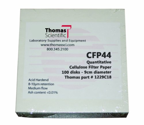 Филтърна хартия за количествен анализ на целулоза Thomas CFP44-185, диаметър 18,5 см, 1,5-3,5 микрон, Бавен оборот, марка