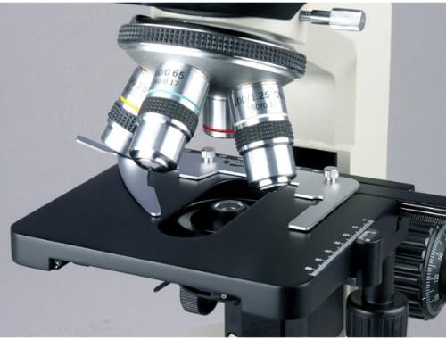 Цифров част тринокулярный микроскоп AmScope T490B-10MA, окуляры WF10x и WF20x, увеличаване на 40-2000 път, ярко поле, халогенни светлини,
