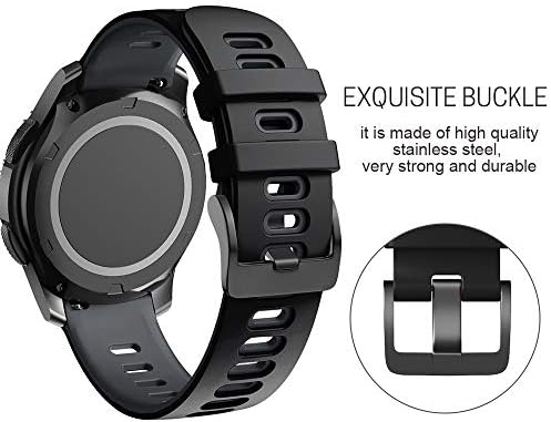 NotoCity за Samsung Gear S3 Frontier/Класически каишка Galaxy Watch 46 мм, 22 мм и Мек силикон Взаимозаменяеми каишка за Samsung Gear S3 Frontier/S3