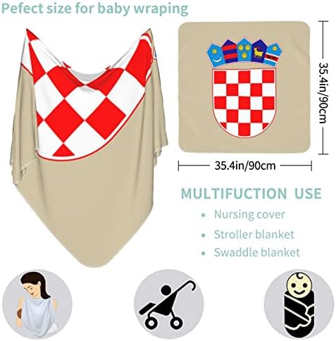 Национална Емблема на Хърватия Детско Одеало, Като Одеало за Бебета, Калъф за Свободни Новородени, Обвивка