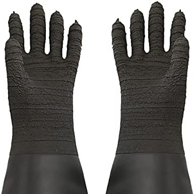 Тежки Ръкавици за Почистване, обработка на 24,8 Гумени Ръкавици, за да Песъкоструена Предпазни Работни Ръкавици, Черна Ивица