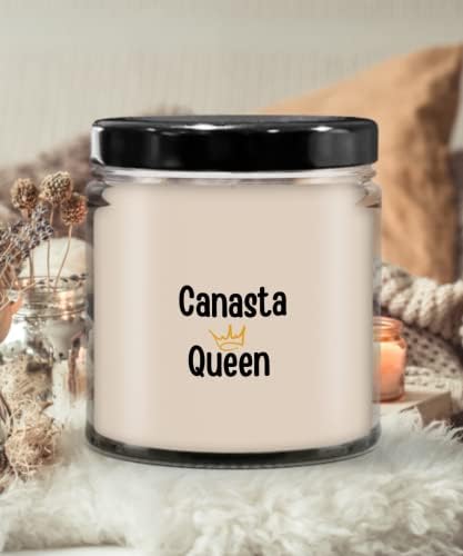 Свещ Canasta Любовник Canasta Queen с Корона Подарък на майка ми-на играча Canasta от Син, Дъщеря или Партньор по игра