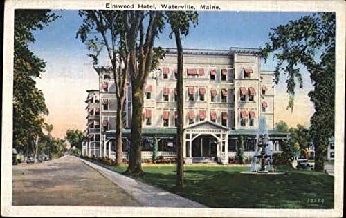 Хотел Элмвуд Уотервилл, щата Мейн, Оригинални Антични Картичка 1936 г.