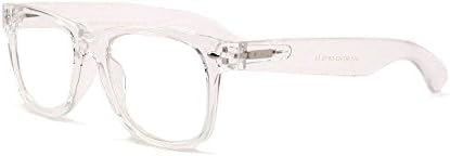 Бели прозрачни очила за четене - удобни стилни прости ридеры (2,75, прозрачни)