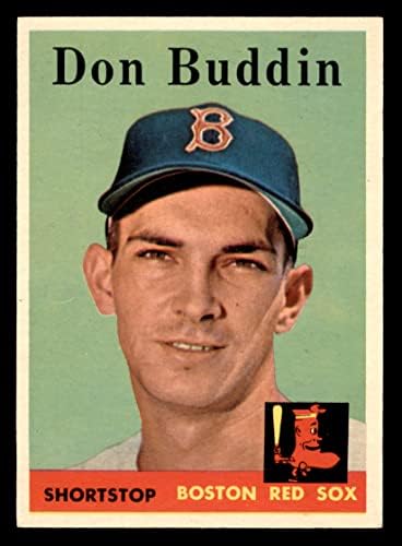 1958 Топпс 297 Дон Баддин на Бостън Ред Сокс (бейзболна картичка) EX/MT Red Sox