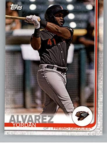 Дебют 2019 Topps Pro 61 Йордан Алварес, нов RC, Бейзболна картичка MLB Fresno Grizzlies MLB