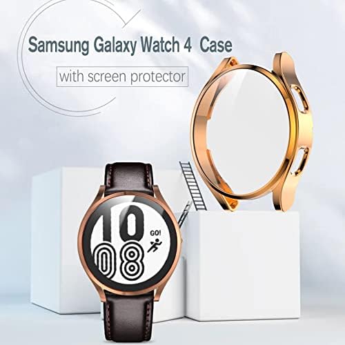 Калъф Wugongyan, съвместим с Samsung Galaxy Watch 4, защитен калъф 44 мм (не 42 мм/ 46 мм) от мека TPU, устойчив на надраскване, защитен
